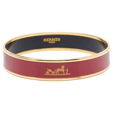 hermes red bangle|hermès enamel bangle.